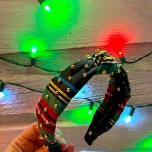 Last day! 🎄 Lele Sadoughi slim tartan plaid headband EUC